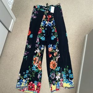 NWT Johnny Was split leg floral wrap pant